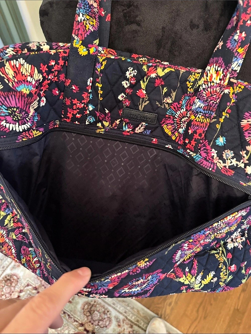 Vera Bradley Floral Travel Bag in Black & Multicolor - Picture 8 of 10